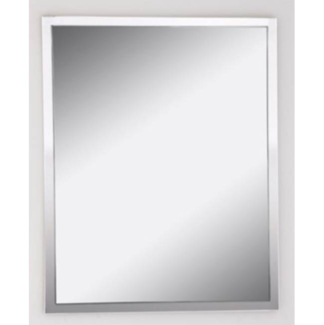 Afina Corporation 24X30 Urban Steel Wall Mirror-Brushed Stainless