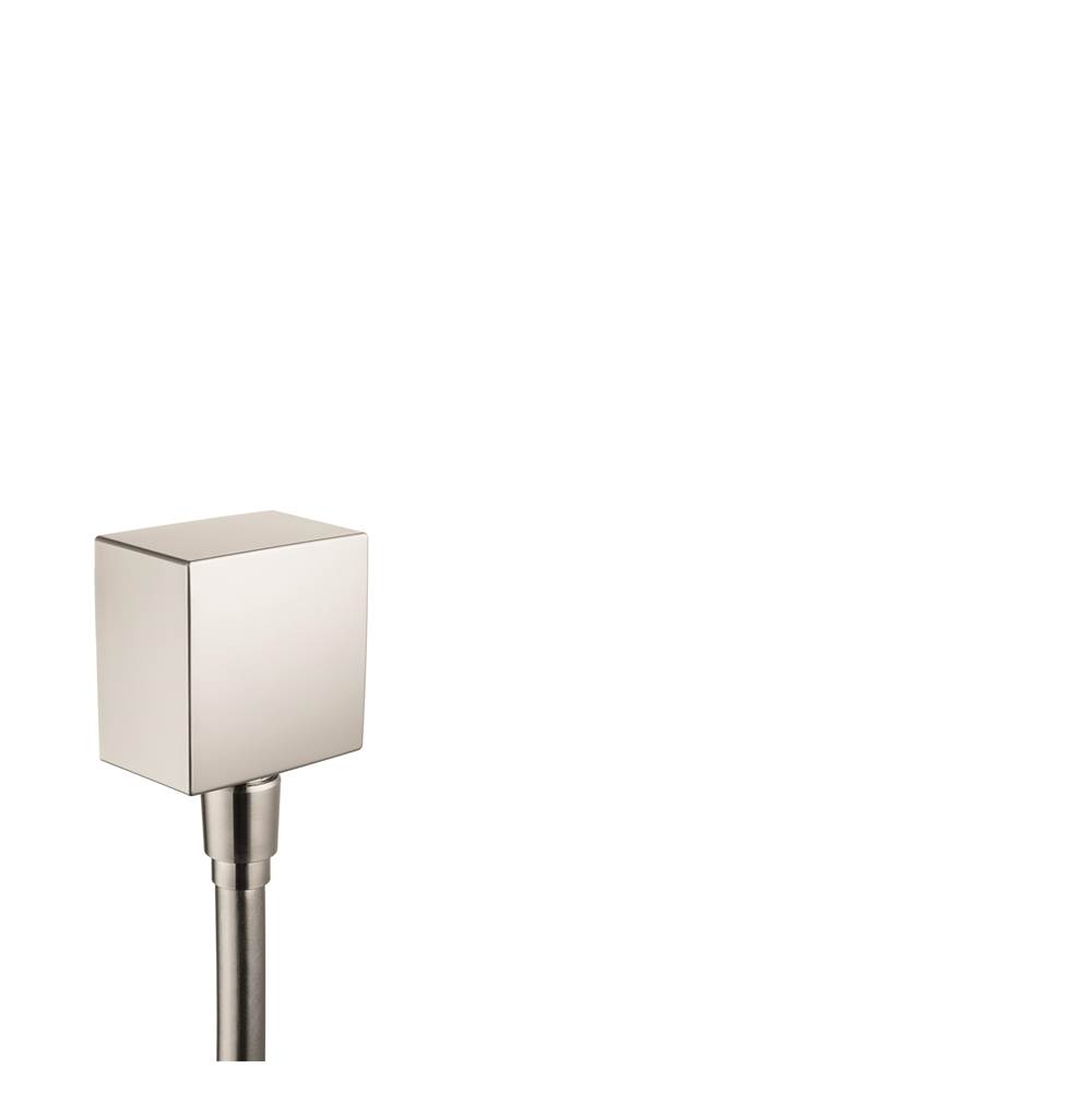 Axor ShowerSolutions Wall Outlet Square with Check Valves in Brushed Nickel