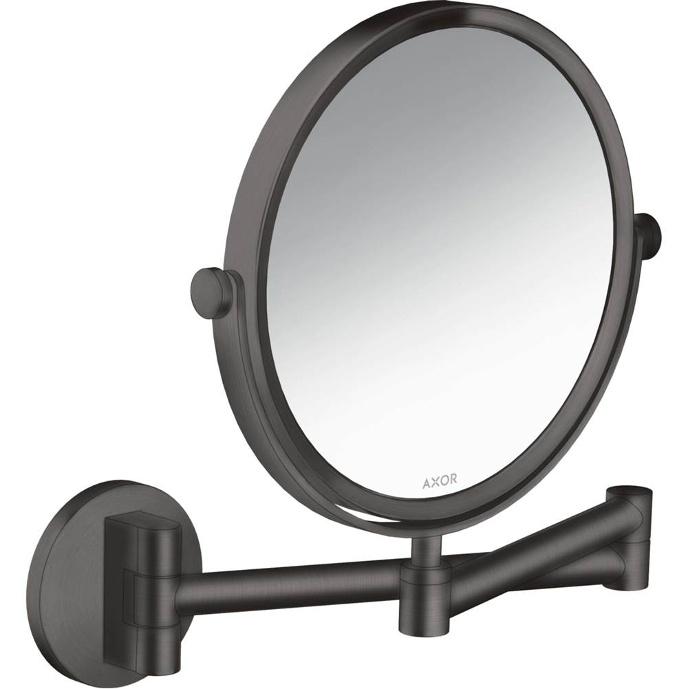 Axor Universal Circular Shaving Mirror in Brushed Black Chrome