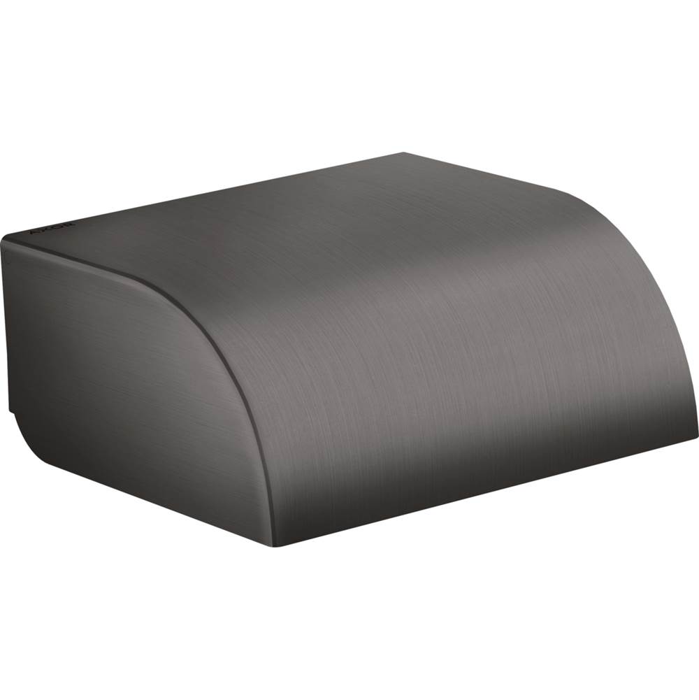 Axor Universal Circular Roll Holder with Cover in Brushed Black Chrome