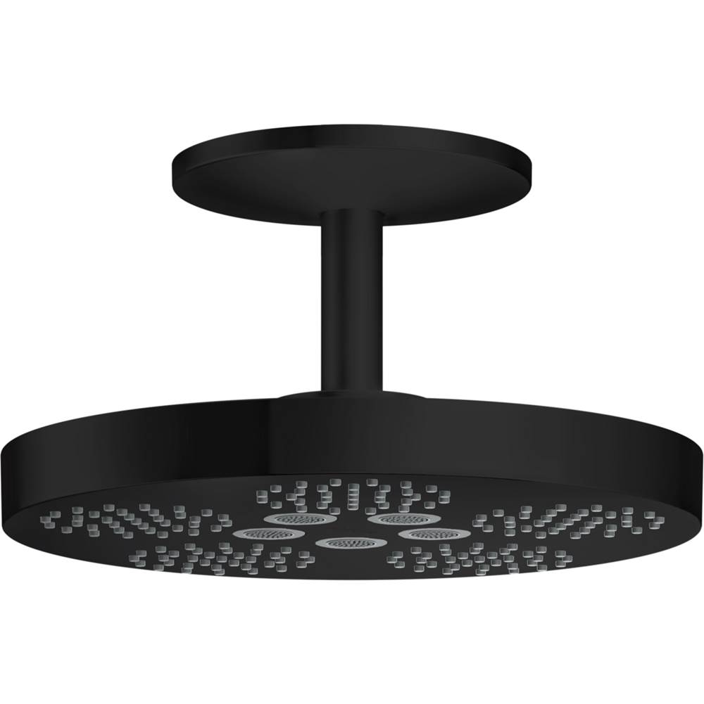 Axor ONE Showerhead 280 2-Jet with Ceiling Mount Trim, 2.5 GPM in Matte Black