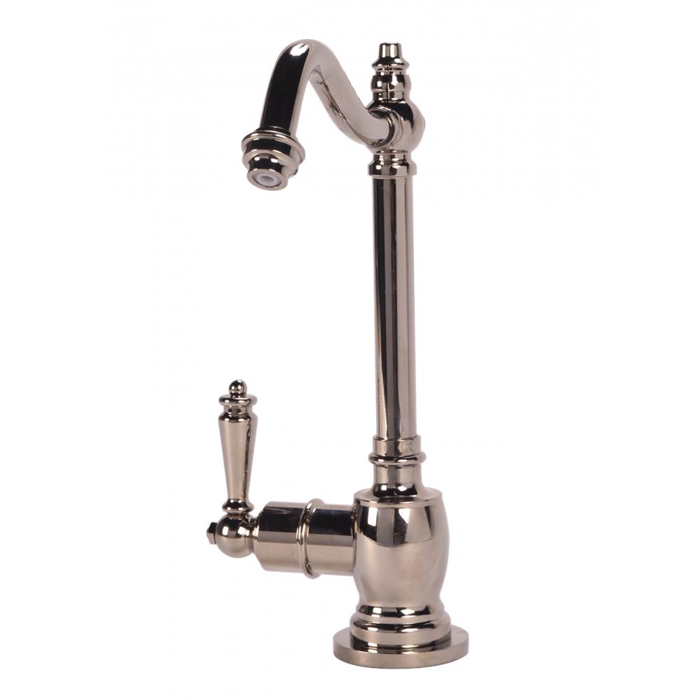 AquaNuTech Traditional Hook Spout Hot Only Filtration Faucet-Polished Nickel