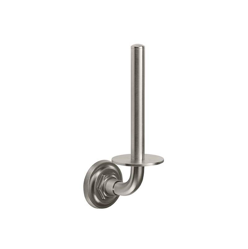 California Faucets Vertical Spare Toilet Paper Holder with Knurled Accent