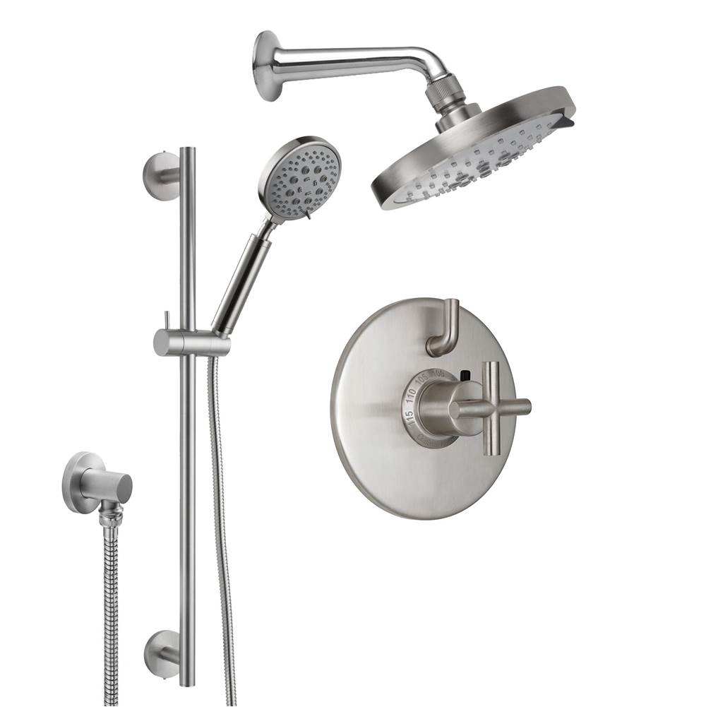 California Faucets Tiburon Styletherm 1/2'' Thermostatic Shower System with Handshower Slide Bar