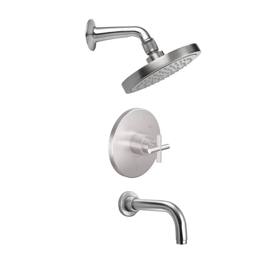 California Faucets Tiburon Pressure Balance Shower System with Single Showerhead and Tub Spout