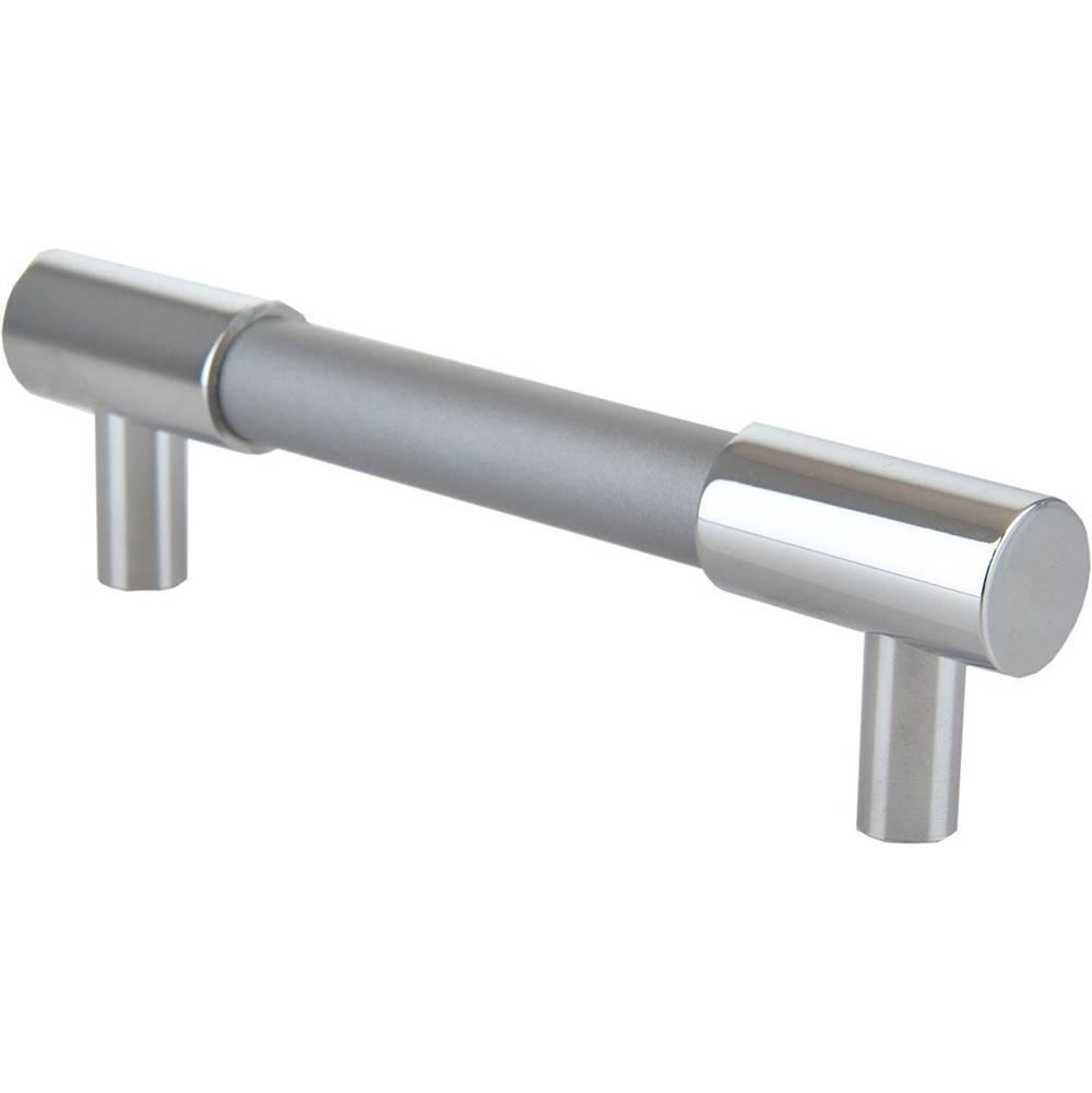 Colonial Bronze Cabinet Pull Hand Finished in Satin Nickel and Polished Chrome