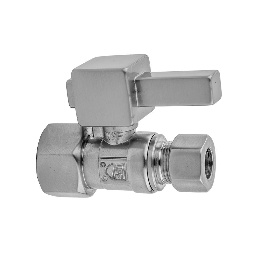 Jaclo Quarter Turn Straight Pattern 1/2'' IPS x 3/8'' O.D. Supply Valve with Square Lever