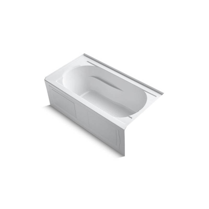 Kohler Devonshire® 60'' x 32'' alcove bath with integral apron, integral flange and right-hand drain