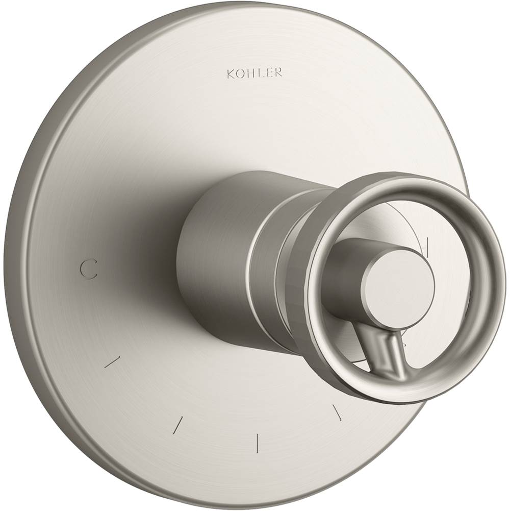 Kohler Components™ thermostatic valve trim with Industrial handle