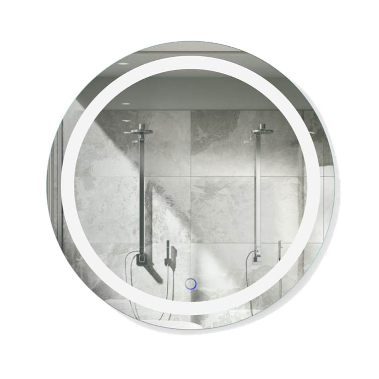 Krugg Icon 24'' x 24'' LED Bathroom Mirror w/ Dimmer and Defogger, Square Lighted Vanity Mirror