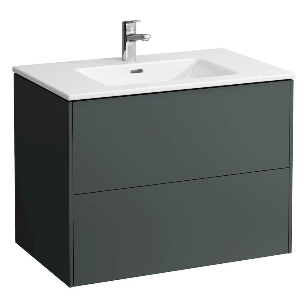 Laufen Combipack 800 mm, washbasin ''slim'' with vanity unit ''Base'' with 2 drawers, incl. drawer organizer, wall mounted