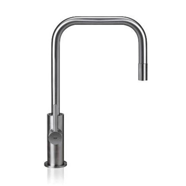 MGS Cucina Spin SQE Entertainment Faucet with Pull-down Spray Stainless Steel Matte Titanium PVD 14-1/2'' Height 8-1/2'' Projection