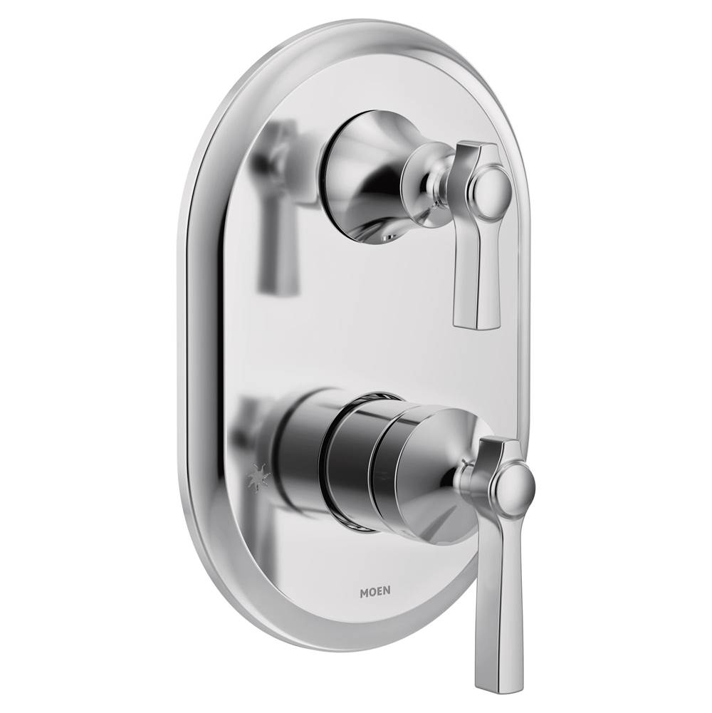 Moen Flara M-CORE 3-Series 2-Handle Shower Trim with Integrated Transfer Valve in Chrome (Valve Sold Separately)