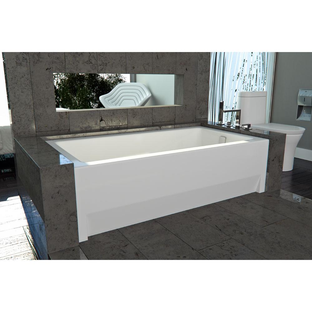 Neptune ZORA bathtub 36x66 with Tiling Flange and Skirt, Right drain, Whirlpool, Biscuit