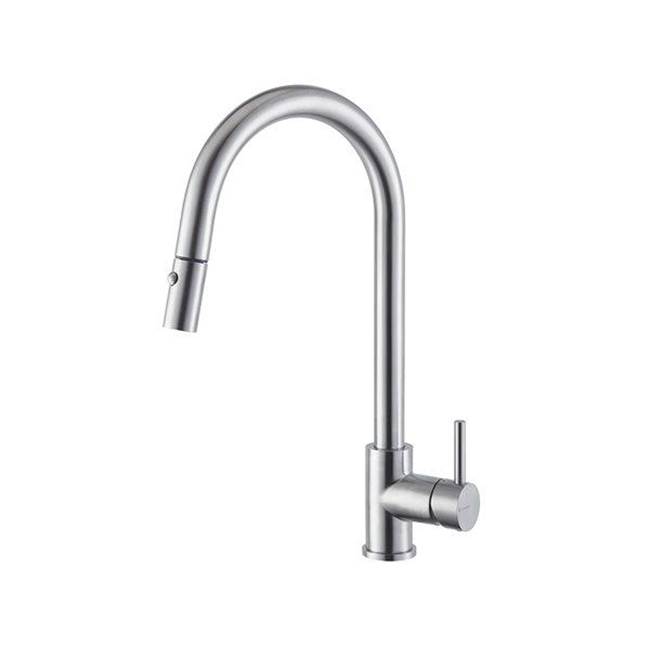 Newform Single Lever Pull Down Faucet, Brushed Nickel