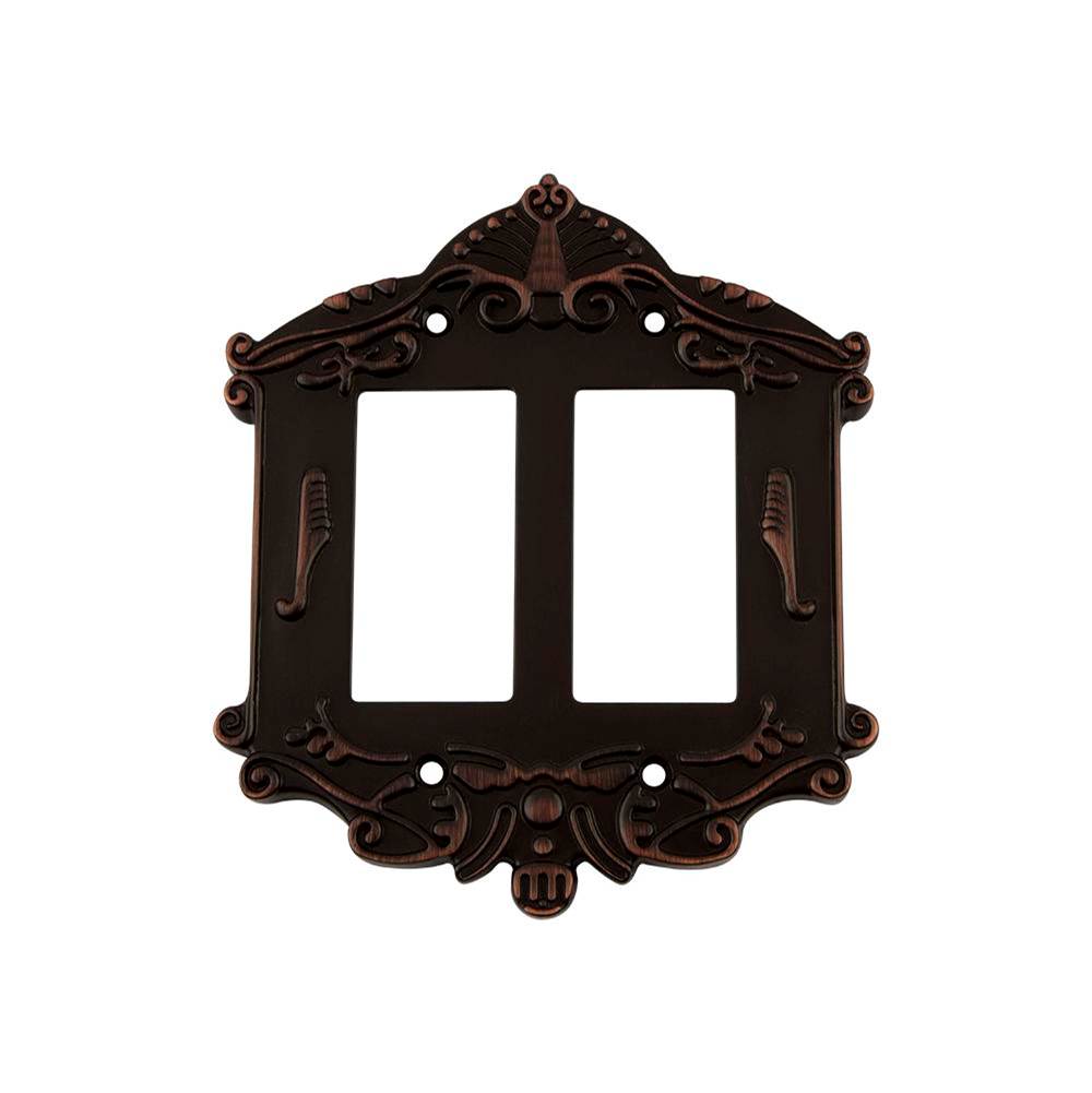 Nostalgic Warehouse Nostalgic Warehouse Victorian Switch Plate with Double Rocker in Timeless Bronze