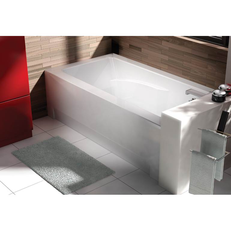 Oceania Baths City 60 x 32, Alcove ComfortAir Bathtub, Glossy White