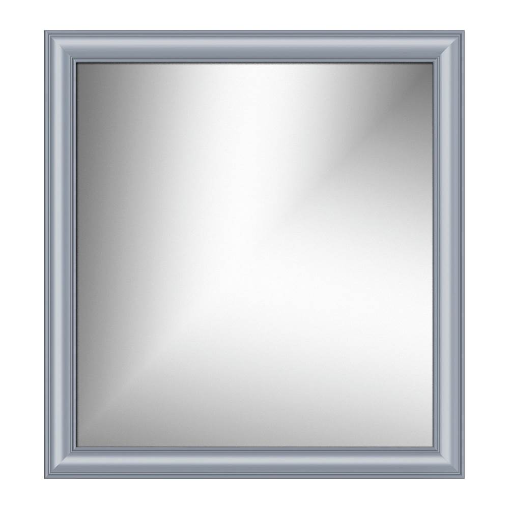 Strasser Woodenworks 30 X .75 X 32 Framed Mirror Non-Bev Tiered Miter Sat Silver