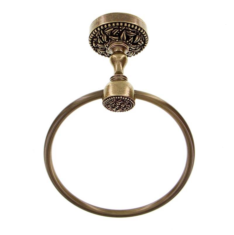 Vicenza Designs San Michele, Towel Ring, Antique Brass