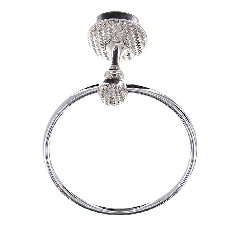 Vicenza Designs Cestino, Towel Ring, Polished Nickel