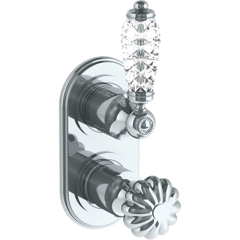 Watermark Wall Mounted Mini Thermostatic Shower Trim with built-in control, 3 1/2'' x 6 1/4''.