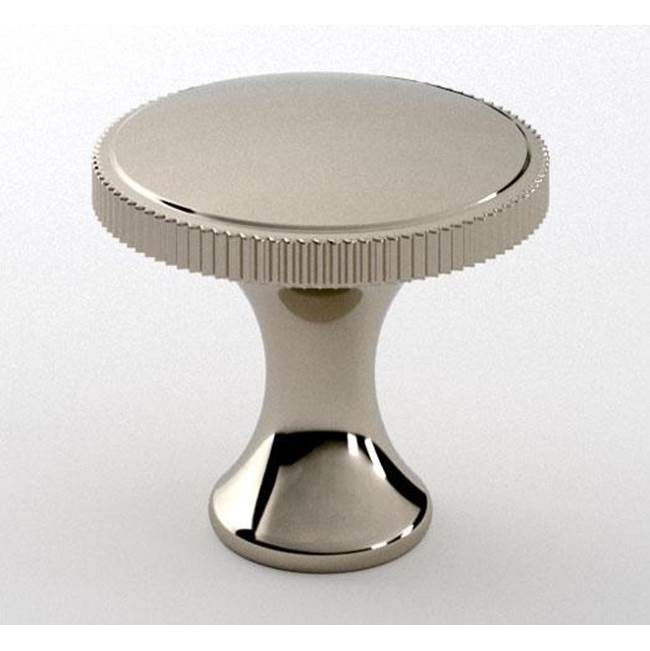 Water Street Brass Jamestown 1-1/4'' Coin Knob - Hammered - Polished Brass No Lacquer