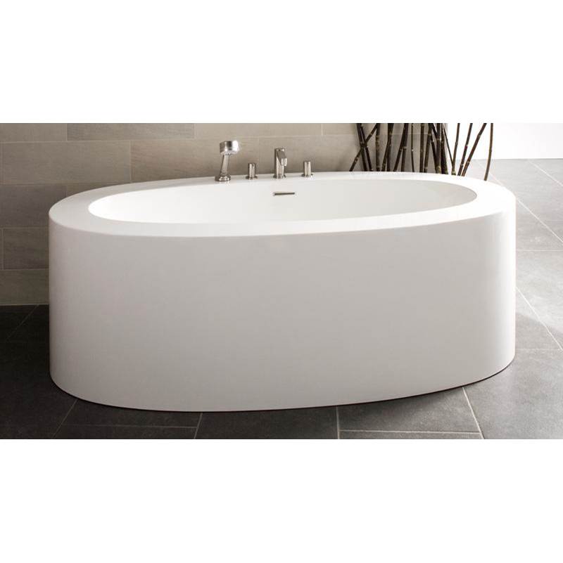 WETSTYLE Ove Bath 72 X 36 X 24 - Fs - Built In Nt O/F & Sb Drain - Copper Conn - White True High Gloss