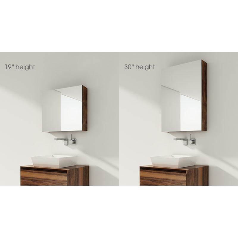 WETSTYLE Furniture ''M'' - Mirrored Cabinet 22 X 30 Height - Right Hinges - Led Option - Mozambique