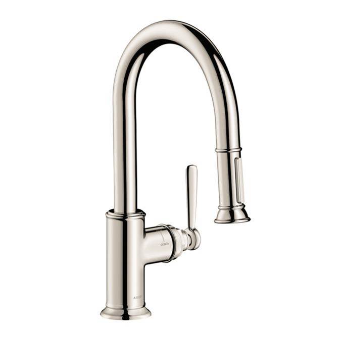 Axor Montreux Prep Kitchen Faucet 2-Spray Pull-Down, 1.75 GPM in Polished Nickel