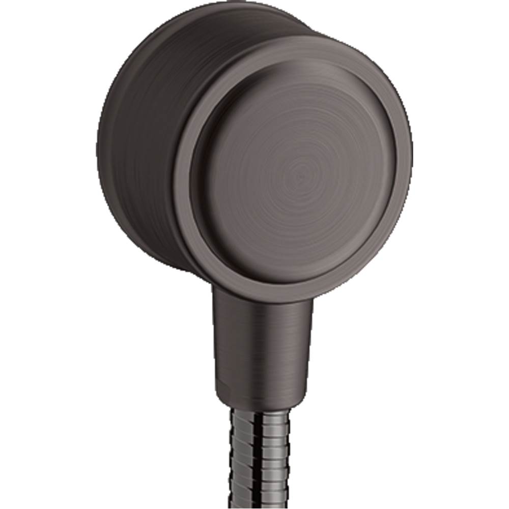 Axor Montreux Wall Outlet with Check Valves in Brushed Black Chrome