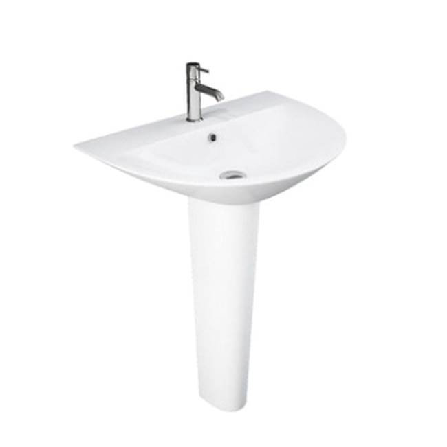 Barclay Morning 600 Pedestal Lavatory White, 8'' Widespread