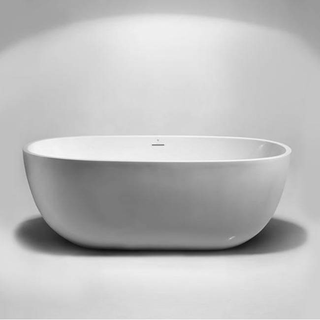 Blu Bathworks Siena•1 freestanding acrylic bathtub; 59''L x 28 1/4''W x 23 1/4''H; White Matte
