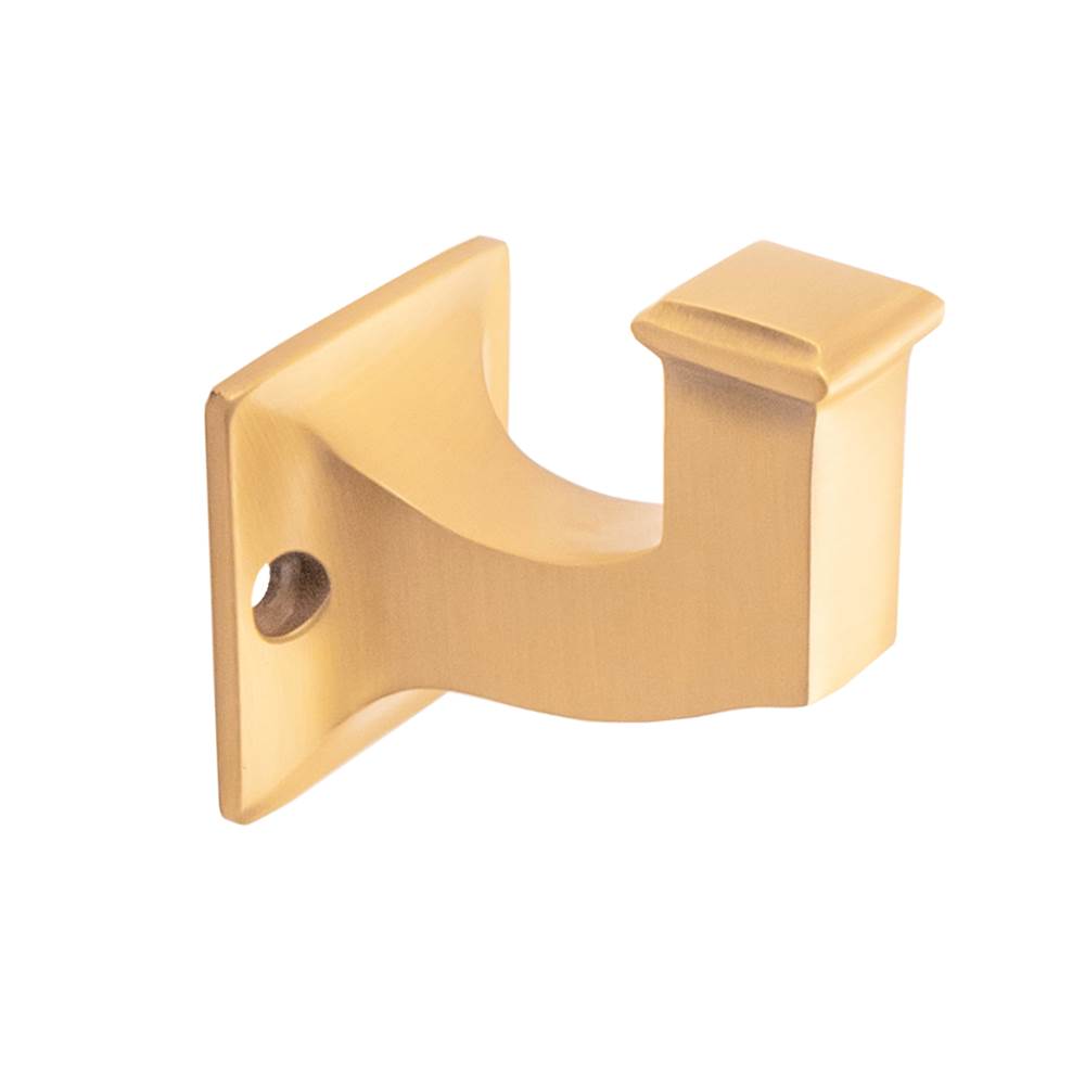 Belwith Keeler Studio II Collection Hook 1-1/8 Inch Center to Center Brushed Golden Brass Finish