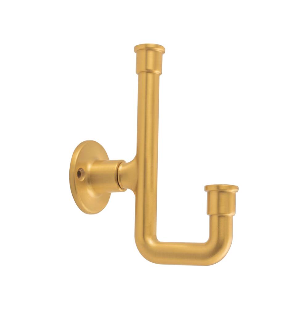Belwith Keeler Urbane Collection Hook 1-1/4 Inch Center to Center Brushed Golden Brass Finish