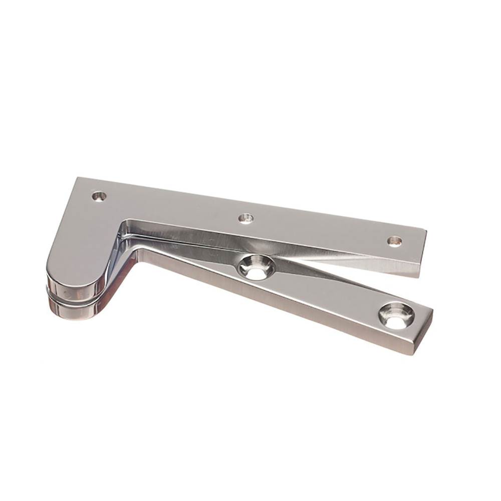 Colonial Bronze Fixed Pin Pivot Hinge Hand Finished in Matte Satin Chrome