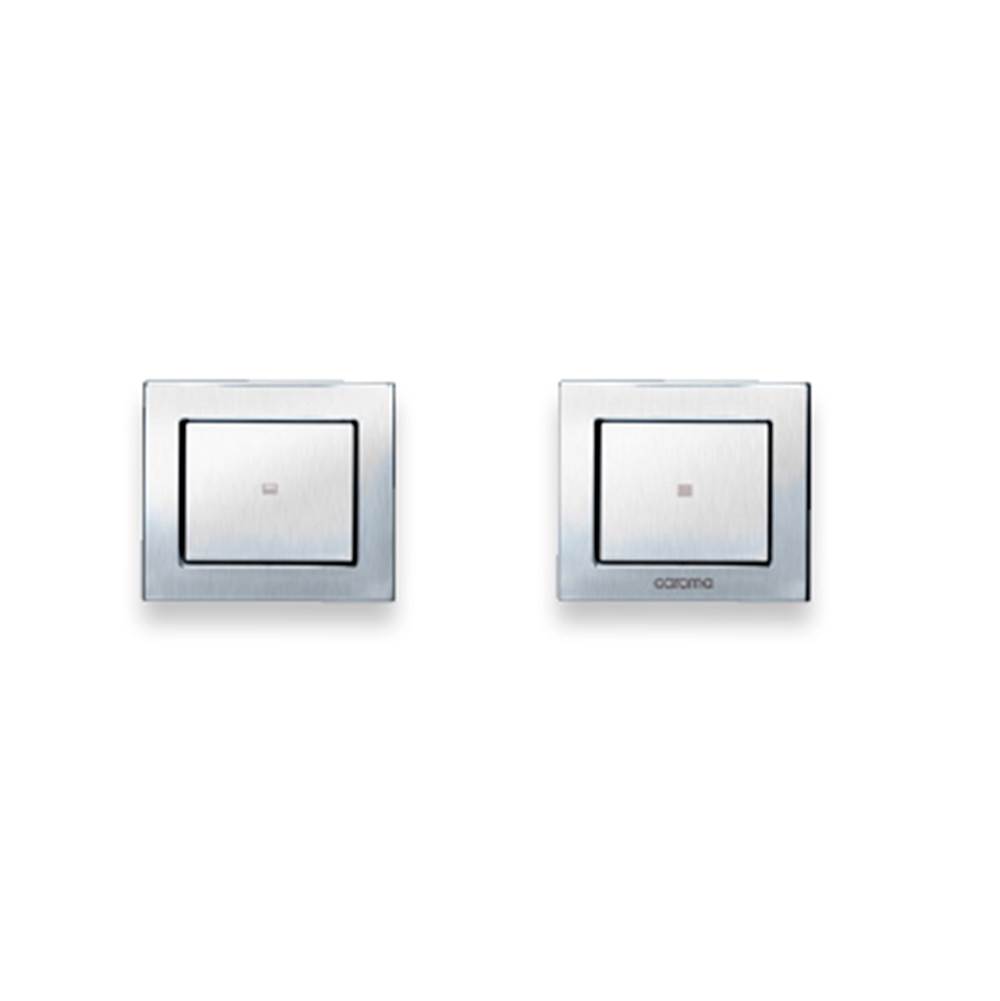 Caroma Invisi Set of 2 Rectangular Dual Flush Custom Buttons - Chrome