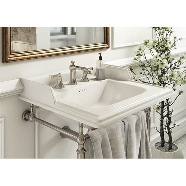 Crosswater London Classic 25'' Polished Nickel Console with Three-hole Basin