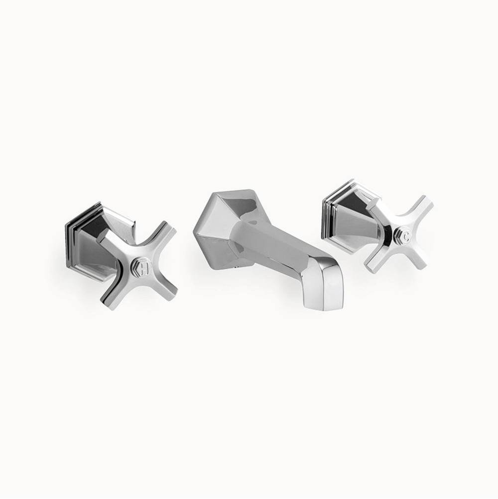 Crosswater London Waldorf Wall-mount Widespread Basin Faucet Trim with Cross Handles PC
