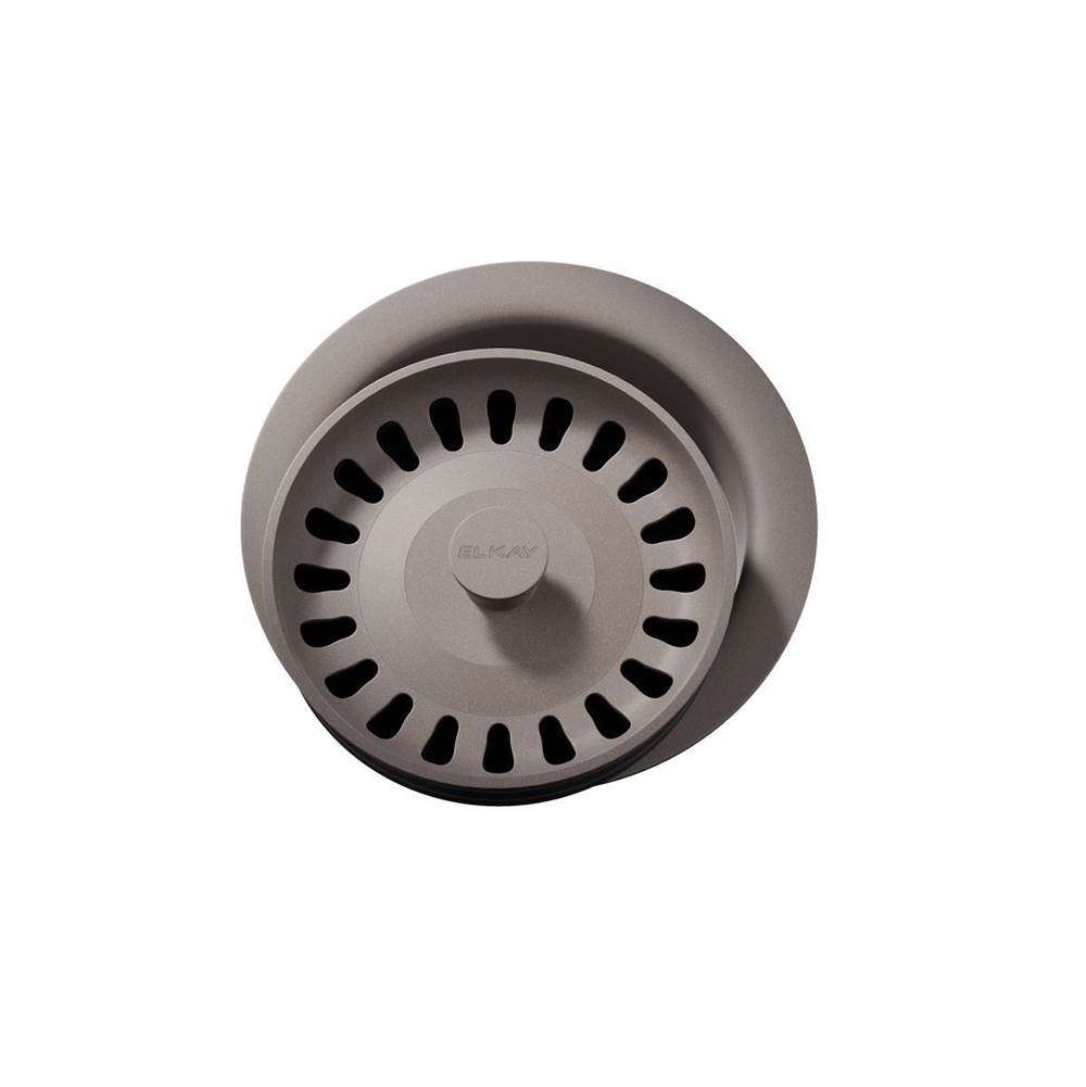 Elkay Polymer 3-1/2'' Disposer Flange with Removable Basket Strainer and Rubber Stopper Silvermist