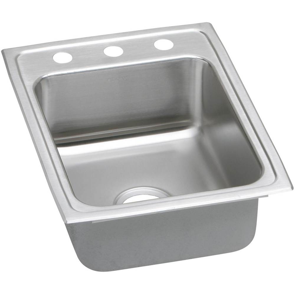 Elkay Lustertone Classic Stainless Steel 17'' x 22'' x 5'', 0-Hole Single Bowl Drop-in ADA Sink with Quick-clip