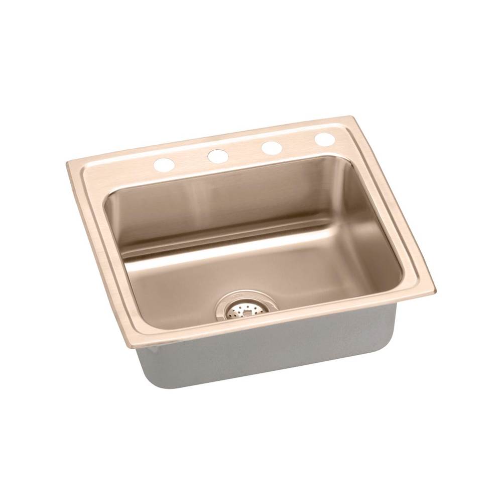 Elkay CuVerro Antimicrobial Copper 22'' x 19-1/2'' x 5-1/2'', Single Bowl Drop-in ADA Sink