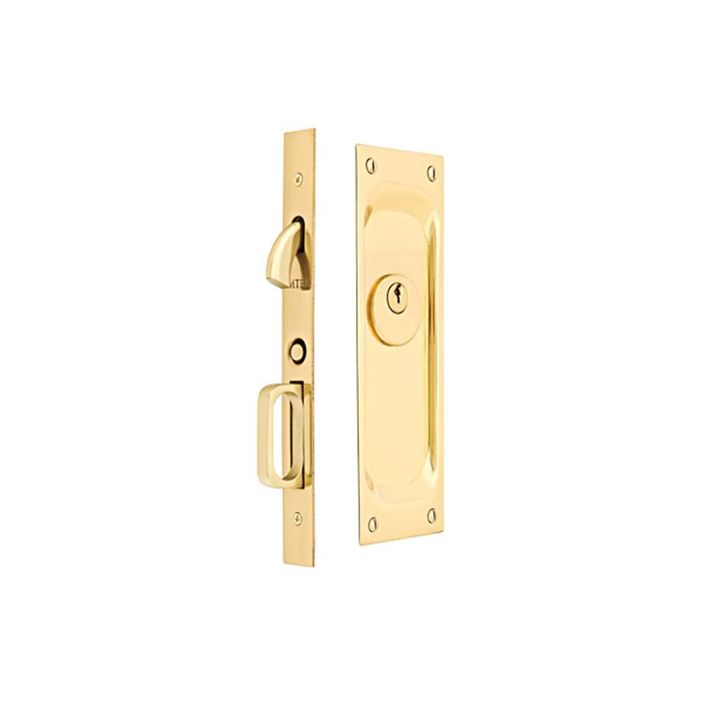 Emtek Mort. pocket door keyed lock, US26