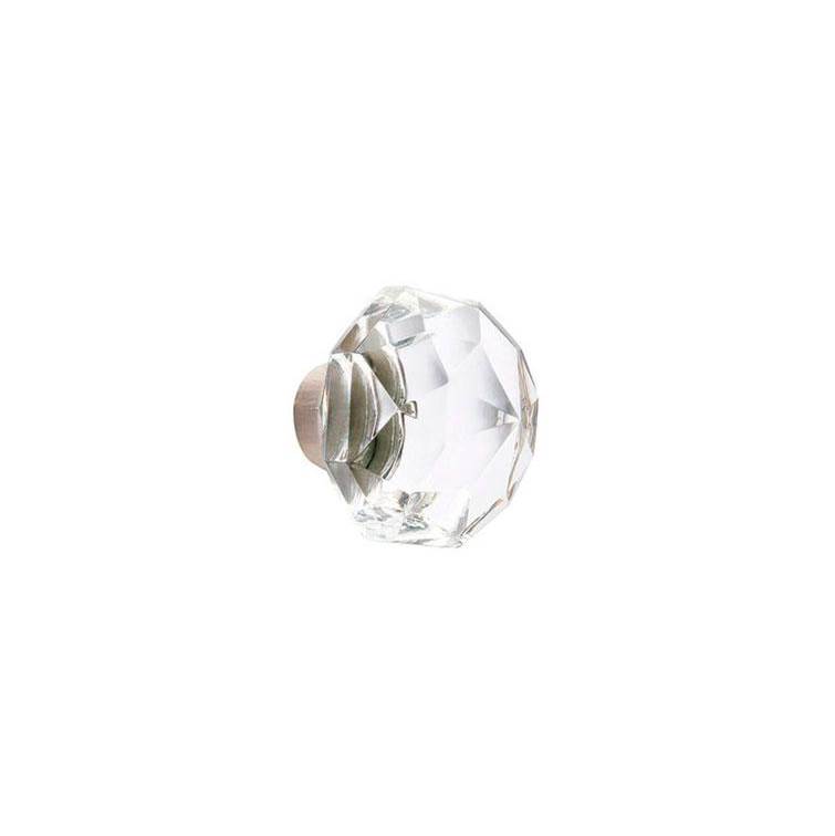 Emtek Concealed, Passage, No.8 Rosette, Diamond Crystal Knob, US26