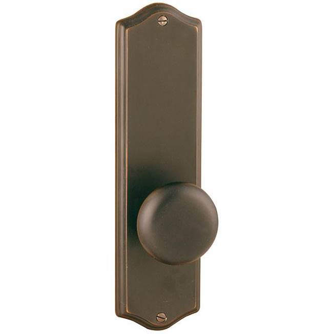 Emtek Privacy, Sideplate Locksets Colonial Non-Keyed 9'', Old Town Clear Crystal Knob, US3 Lifetime