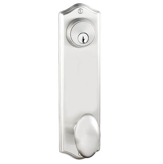 Emtek Passage Double Keyed, Sideplate Locksets Colonial 5-1/2'' Center to Center Keyed, Turino Lever, LH, US15A