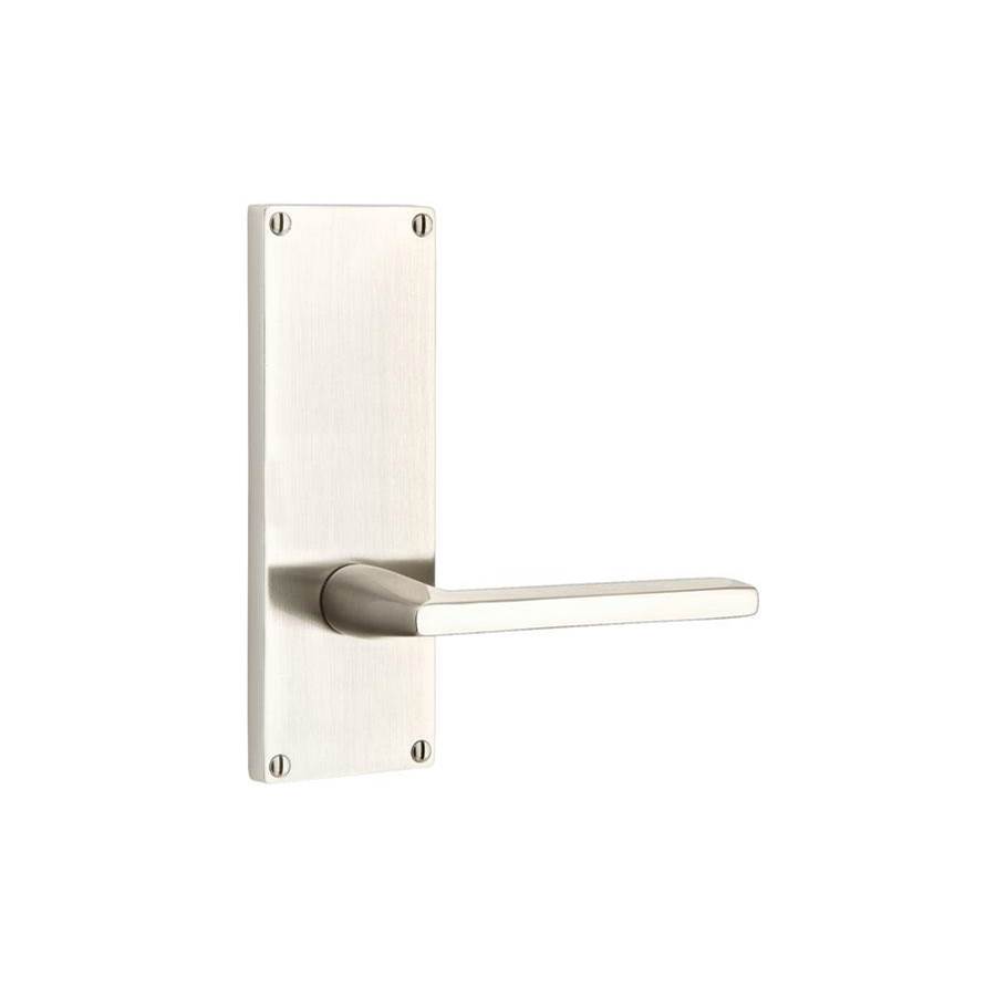 Emtek Dummy Pair, Sideplate Locksets Modern Non-Keyed 7'', Round Knob, US26