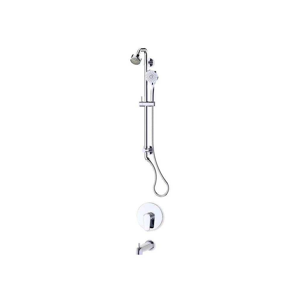 Fluid fluid Utopia 5 Function Shower & Tub Trim Kit (18'') - Chrome