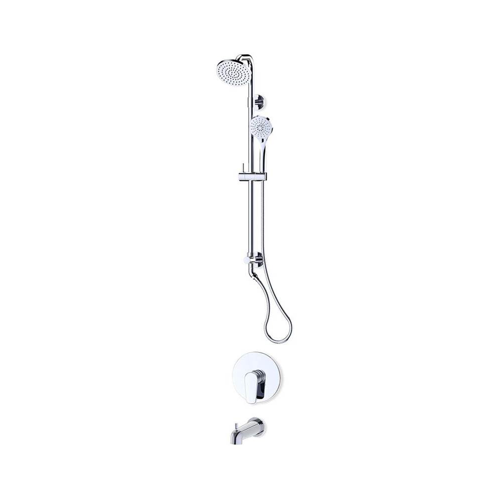 Fluid fluid Utopia 6'' Round Shower & Tub Trim Kit (26'' + TALL) - Chrome