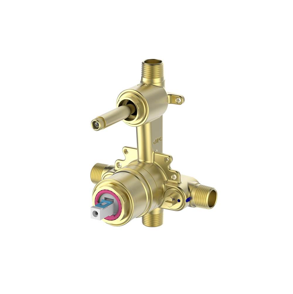 Fluid fluid 2-Way Diverting Pressure Balancing Two Handle Valve with sharing