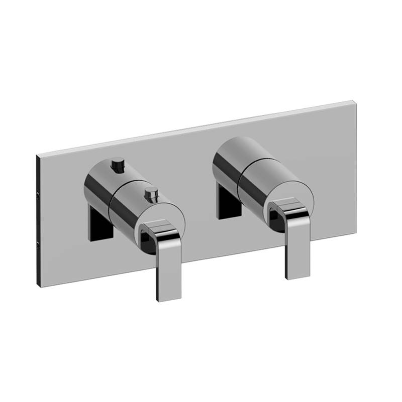 Graff M-Series Square Thermostatic 2-Hole Trim Plate w/Immersion Handle (Horizontal Installation)